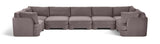 Hammond - Velvet Performance Fabric Upholstered 7 Piece U-Shaped Sectional