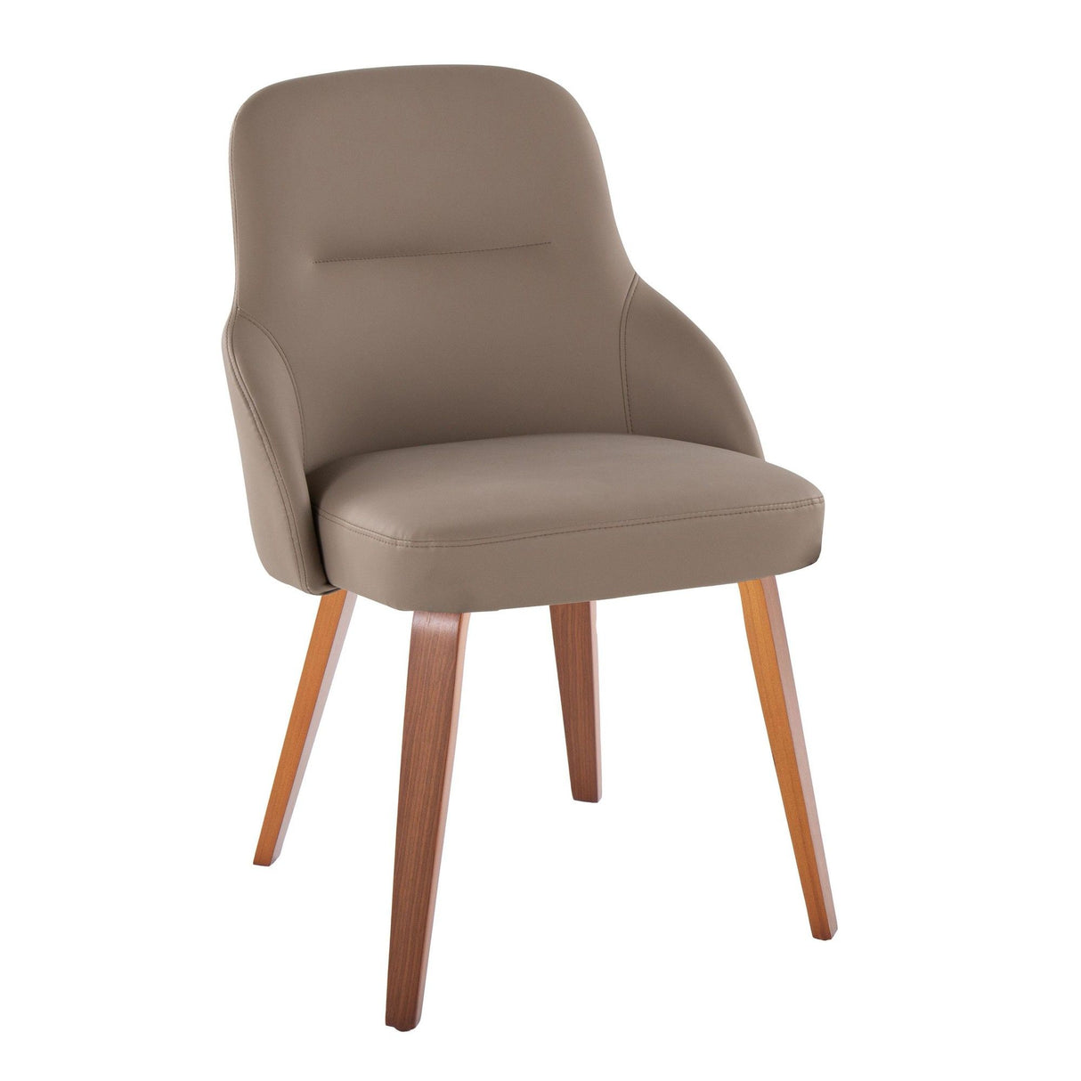 York - Upholstered Chair (Set of 2) - Walnut Wood Legs