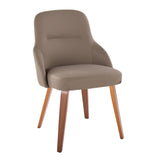 York - Upholstered Chair (Set of 2) - Walnut Wood Legs