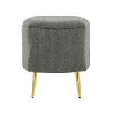 Diamond - Ottoman - Gold Metal Legs