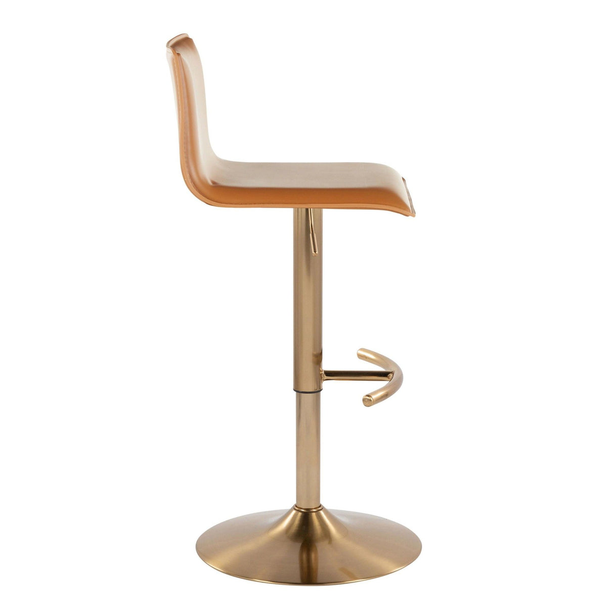 Mara - Adjustable Barstool (Set of 2) - Gold Metal