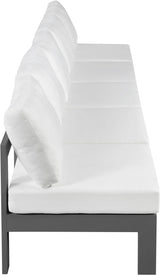Nizuc - Outdoor Patio 5 Seat Modular Armless Sofa With Gray Frame
