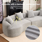 4 Seater Sofa With Fabric, 30D, 60 Hardness Full Sponge, 4 Pillow For Living Room, Home Furniture Sleeper Sectional Sofa For Apartment
