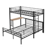 Bunk Bed With Built In Desk & Guardrail Frame