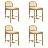 Lucio - Modern Farmhouse Wood Counter Height Kitchen Bar Stool