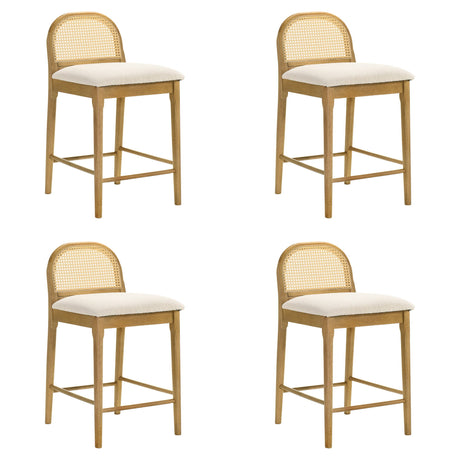 Lucio - Modern Farmhouse Wood Counter Height Kitchen Bar Stool