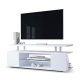 TV Stant With LED And Large Side Cabinet