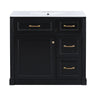 Modern Bathroom Vanity With Sink, 4 Drawers, Soft-Close Door, Adjustable Shelf