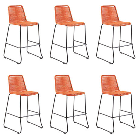 Shasta - 30" Outdoor Metal And Rope Stackable Barstool