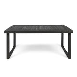 Outdoor Acacia Wood Dining Table, Sandblast Finish