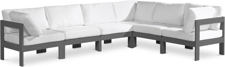 Nizuc - Outdoor Patio 6 Piece Modular Sectional With Gray Frame
