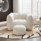 Soft Chenille Bean Bag Chair With High Resilient Foam