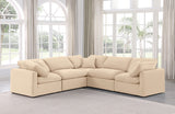 Indulge - Velvet 5 Piece Modular Corner Sectional