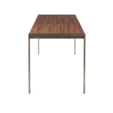Fuji - Dining Table - Antique Metal With Walnut Wood Top