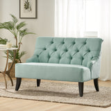 Nicole - French Style Upholstered Loveseat With Tufted Backrest