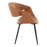 Curvo - Upholstered Chair (Set of 2) - Black Metal Legs