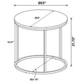 Arrize - Round Side End Table - Pine Wood