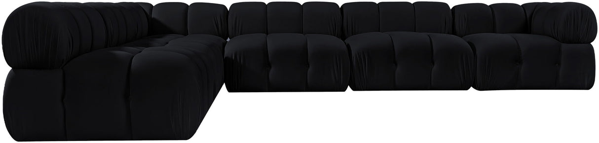 Orin - Velvet 6 Piece Modular L-Shaped Sectional