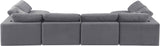 Comfy - 6 Piece Velvet Modular Armless Sectional