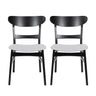 Mid Century Dining Chairs With Cushioned Seats And Wood Frame (Set of 2)