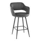 Margarite - 26" Fixed-Height Counter Stool - Black Metal (Set of 2)