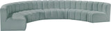 Arc - Faux Leather 8 Piece U-Shaped Modular Sofa