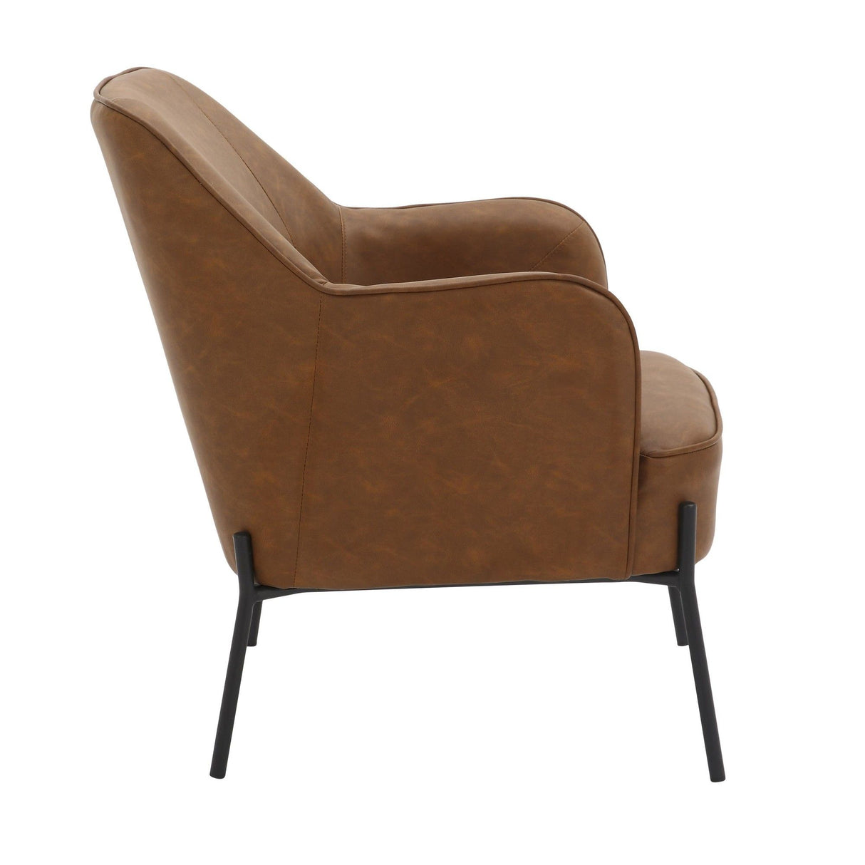Daniella - Contemporary Accent Chair - Black Metal Legs