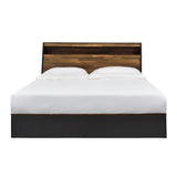 Eos - Queen Bed With Storage - Walnut & Black