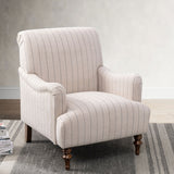 Sylvia - Striped Arm Chair - Natural