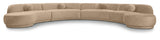 Avra - 189" Velvet Performance Fabric Upholstered Sectional