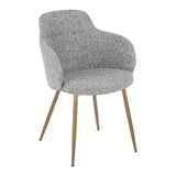 Boyne - Contemporary Accent Chair (Set of 2) - Antique Copper Metal And Dark Gray Fabric