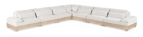 Turin - Chenille Fabric Upholstered Modular Sectional - White