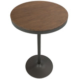Dakota - Adjustable Bar / Dinette Table - Gray Finish And Brown