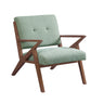 Lounge Chair With Tufted Upholstery And Solid Frame