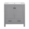 Bathroom Vanity With Single Sink, Combo Cabinet Undermount Sink, Bathroom Storage Cabinet With Two Doors And A Drawer, Soft Closing, Multifunctional Storage, Solid Wood Frame