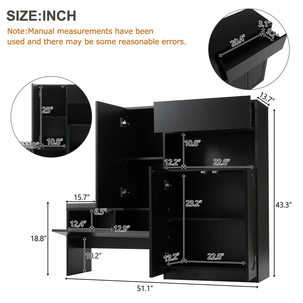 Elegant 2 In 1 Shoe Cabinets With Soft Cushion Versatile Shoe Rack Organizer With Adjustable Shelves