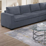 Modern Style L-Shape Sectional Set, USB Ports, Cup Holder