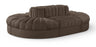 Rummi - Oval Velvet Performance Fabric Upholstered 6 Piece Modular Sectional
