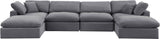 Comfy - 6 Piece Velvet Modular Double Chaise Sectional