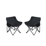 2 Pieces Outdoor Camping Chairs Folding / Portable, Comfortable Seating, Durable Steel Fram