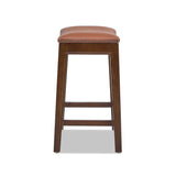 Barlow - Backless Saddle Counter Stool - Brown
