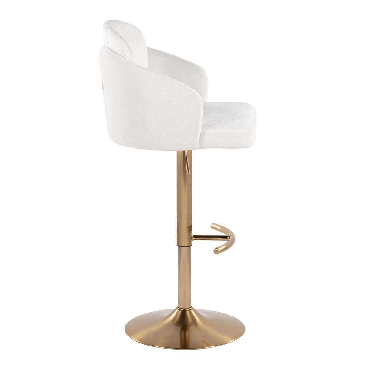 Dahlia - Adjustable Barstool (Set of 2) - Gold Metal Base