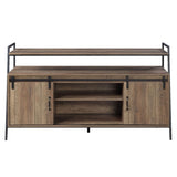 Rashawn - TV Stand - Rustic Oak & Black
