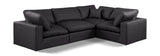 Comfy - 4 Piece Faux Leather Modular Sectional