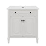 Vintage Bathroom Vanity With Sink, Rustic Cabinet With Soft Close Doors