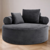 Round Sofa Bed With 3 Pillows For Living Room