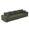 Plush Corduroy 4 Seat Sofa, Modern Comfy Upholstered Sofa Cloud Couch, Deep Seat Couches With Soft Pillows