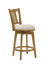 Isla - 26" Amber Glow Counter Height Rubberwood Swivel Barstool