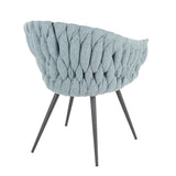 Matisse - Braided Contemporary Faux Leather Seat Chair