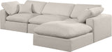 Comfy - 4 Piece Linen Fabric Modular Sectional With Chaise